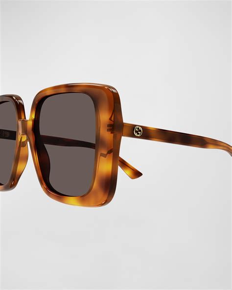 gucci havana sunglasses bloomingdales|gucci oversized square sunglasses.